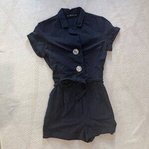 Zara Navy Romper - Sz S
